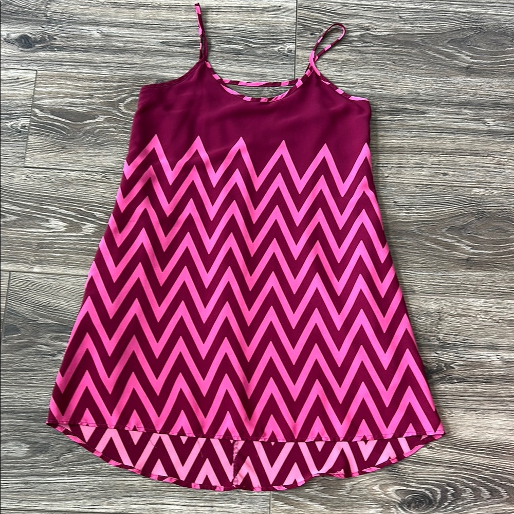 Pink Chevron Dress